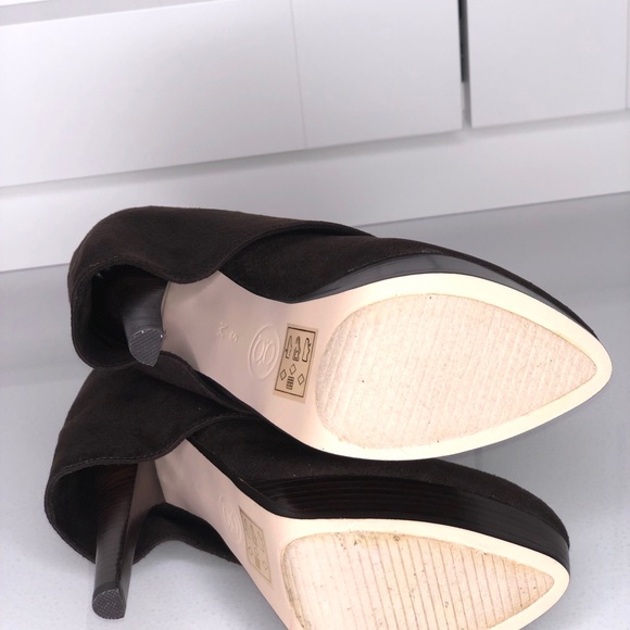 Bebe Nadine dark brown folded boots size 5 NWT - Picture 7 of 12